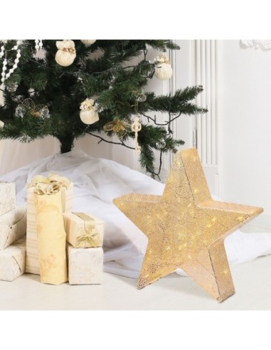 Etoile décorative lumineuse droite éclairage fixe diam 40 cm  blanc chaud - Lotti Leluminaireled.com