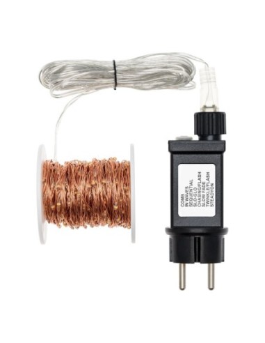 Guirlande lumineuse cuivrée 400 microleds  blanc chaud - Lotti Leluminaireled.com