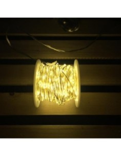 Guirlande lumineuse argentée 400 microleds  blanc chaud - Lotti Leluminaireled.com