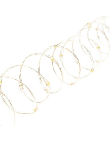 Guirlande lumineuse argentée 400 microleds  blanc chaud - Lotti Leluminaireled.com