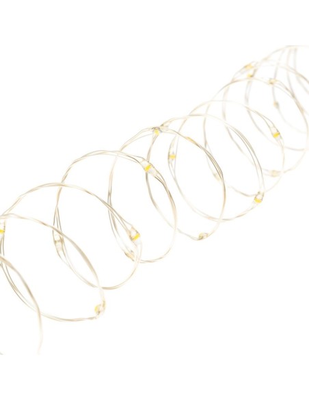 Guirlande lumineuse argentée 400 microleds  blanc chaud - Lotti Leluminaireled.com