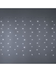 Rideau lumineux stalagtites chute de neige blanc neutre - Lotti Leluminaireled.com