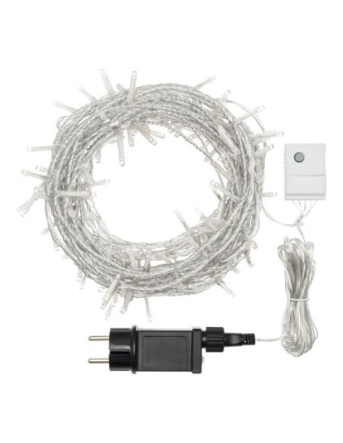 Rideau lumineux stalagtites chute de neige blanc neutre - Lotti Leluminaireled.com