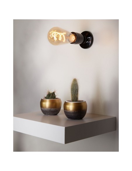 Applique intérieure rétro porcelaine noire - Girard-Sudron - Rétro Charm Leluminaireled.com