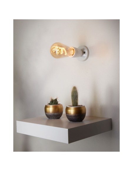 Applique intérieure rétro porcelaine blanche - Girard-Sudron - Rétro Charm Leluminaireled.com