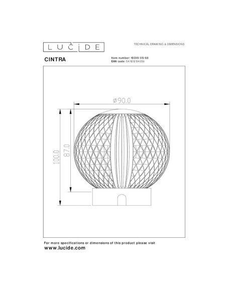 Lampe de table Led rechargeable  - Lucide - Cintra Leluminaireled.com
