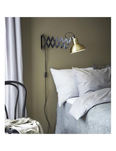 Applique Led  vintage laiton vieilli culot E27 - Markslöjd - Riggs Leluminaireled.com