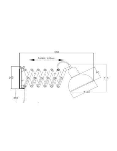 Applique Led  vintage laiton vieilli culot E27 - Markslöjd - Riggs Leluminaireled.com