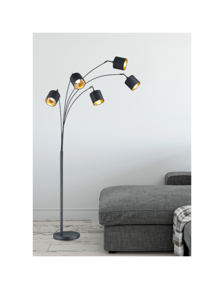 Lampadaire Led 5 lampes culot E14 - Trio - Tommy Leluminaireled.com