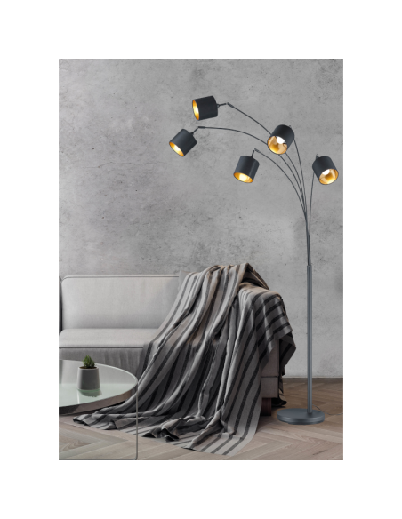 Lampadaire Led 5 lampes culot E14 - Trio - Tommy Leluminaireled.com