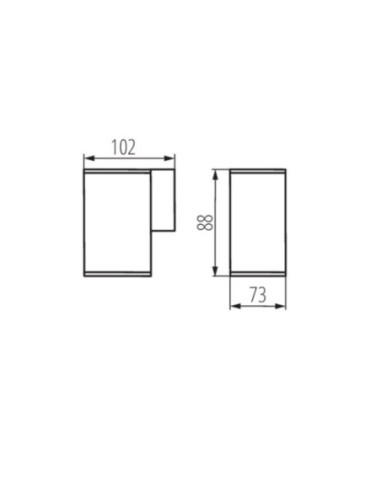 Applique murale Led extérieure GU10  - Kanlux - Gori 135 Leluminaireled.com