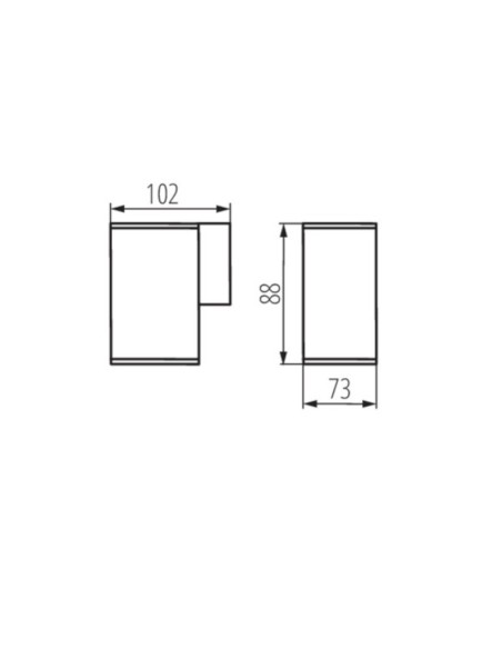 Applique murale Led extérieure GU10  - Kanlux - Gori 135 Leluminaireled.com