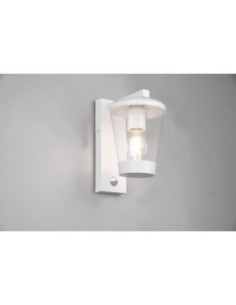 Applique murale extérieure blanche avec détecteur culot E27 - Trio - Cavado Leluminaireled.com