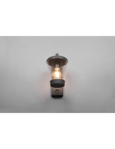 Applique murale extérieure anthracite avec détecteur culot E27 - Trio - Cavado Leluminaireled.com