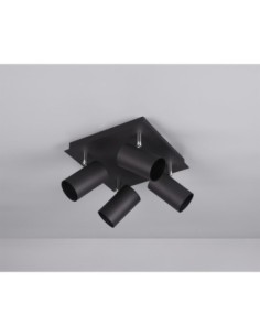 Plafonnier Led 4 lampes culot GU10 noir - Trio - Marley IV Leluminaireled.com 2
