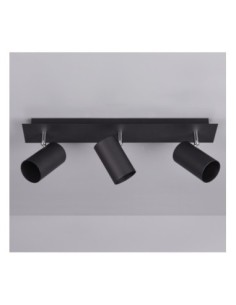 Plafonnier/applique Led 3 lampes culot GU10 noir - Trio - Marley III Leluminaireled.com 2