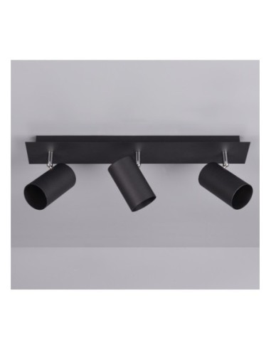 Plafonnier/applique Led 3 lampes culot GU10 noir - Trio - Marley III Leluminaireled.com