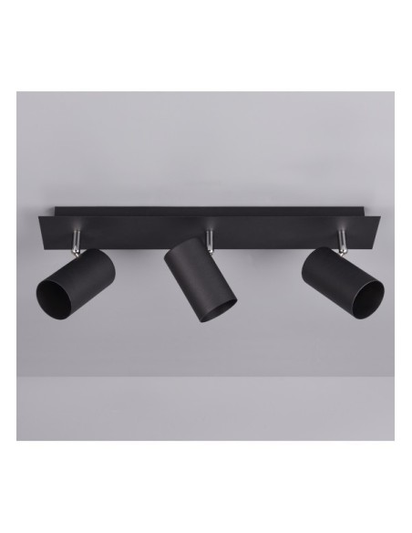 Plafonnier/applique Led 3 lampes culot GU10 noir - Trio - Marley III Leluminaireled.com