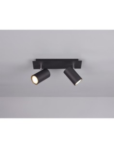 Plafonnier/applique Led 2 lampes culot GU10 noir - Trio - Marley II Leluminaireled.com
