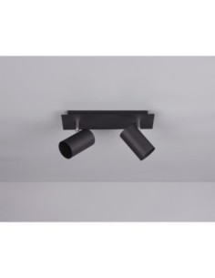 Plafonnier/applique Led 2 lampes culot GU10 noir - Trio - Marley II Leluminaireled.com 2