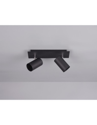Plafonnier/applique Led 2 lampes culot GU10 noir - Trio - Marley II Leluminaireled.com