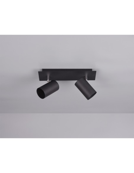 Plafonnier/applique Led 2 lampes culot GU10 noir - Trio - Marley II Leluminaireled.com