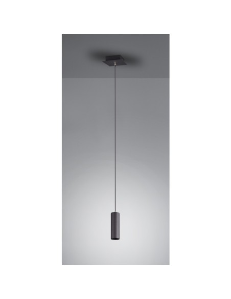 Suspension Led 1 lampe culot GU10 noir - Trio - Marley Leluminaireled.com