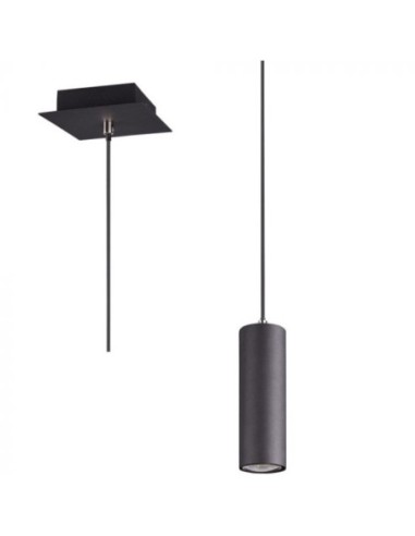 Suspension Led 1 lampe culot GU10 noir - Trio - Marley Leluminaireled.com