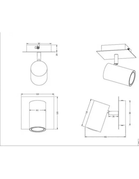 Applique Led  culot GU10 laiton - Trio - Marley I Leluminaireled.com