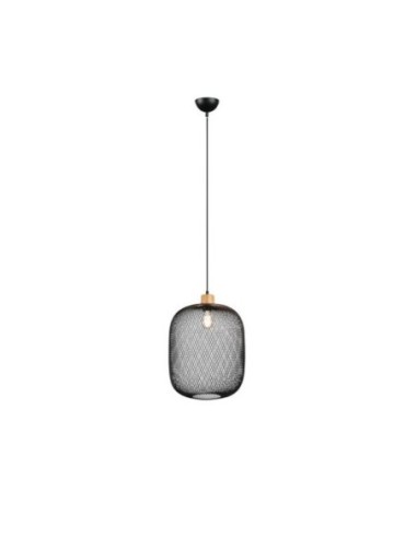 Suspension Led métal et bois culot E27 33 cm - Trio - Calimero Leluminaireled.com