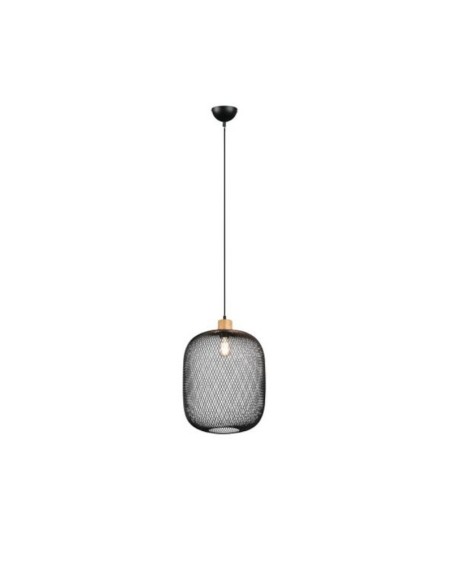 Suspension Led métal et bois culot E27 33 cm - Trio - Calimero Leluminaireled.com
