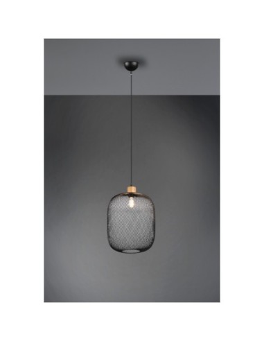 Suspension Led métal et bois culot E27 33 cm - Trio - Calimero Leluminaireled.com