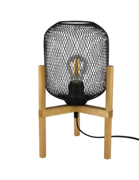 Lampe de table Led métal et bois culot E27 - Trio - Calimero Leluminaireled.com