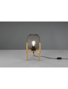 Lampe de table Led métal et bois culot E27 - Trio - Calimero Leluminaireled.com 2