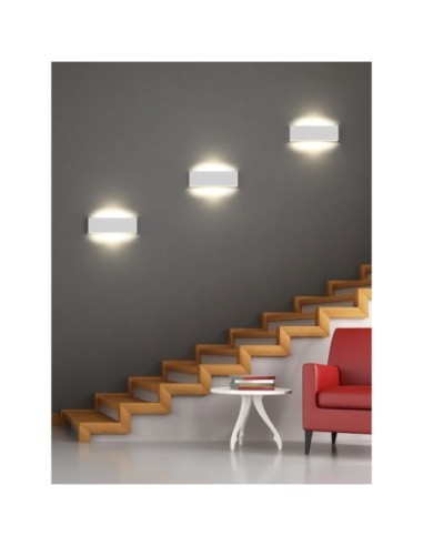 Applique  Led murale intérieure blanche 6W 2x600 lumens - Trio - Concha B Leluminaireled.com