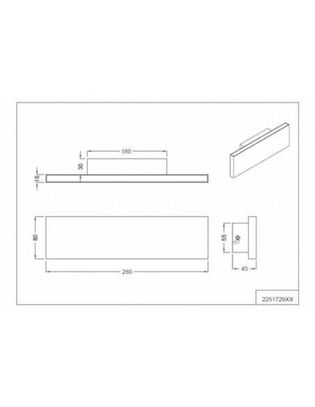 Applique  Led murale intérieure rouille 6W 2x600 lumens - Trio - Concha R Leluminaireled.com