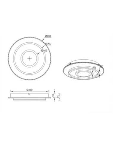 Plafonnier/applique  Led  rond 3000 K - Trio - Corbie Leluminaireled.com