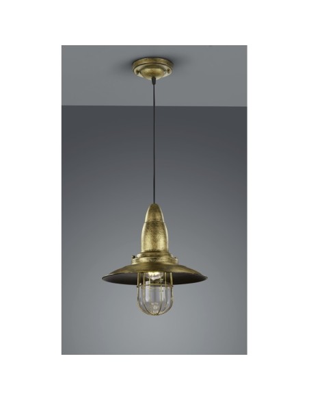 Suspension Led laiton fumé culot E27 - Trio - Fisherman Leluminaireled.com