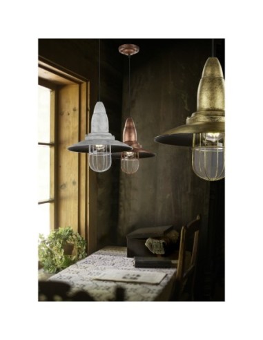 Suspension Led laiton fumé culot E27 - Trio - Fisherman Leluminaireled.com
