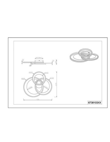Plafonnier/applique Led intégrée luminosité variable - Trio - Granada III Leluminaireled.com