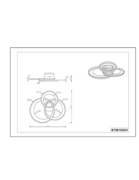 Plafonnier/applique Led intégrée luminosité variable - Trio - Granada III Leluminaireled.com