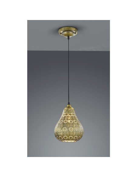 Suspension Led laiton fumé culot E14 - Trio - Jasmin Leluminaireled.com