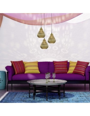 Suspension Led laiton fumé culot E14 - Trio - Jasmin Leluminaireled.com