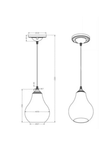 Suspension Led laiton fumé culot E14 - Trio - Jasmin Leluminaireled.com