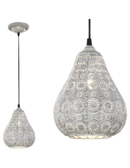 Suspension Led gris ancien culot E14 - Trio - Jasmin Leluminaireled.com