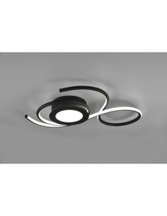 Plafonnier/applique Led intégrée luminosité variable  noir PM - Trio - Jive Leluminaireled.com 2