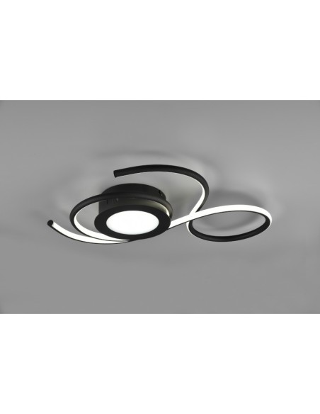 Plafonnier/applique Led intégrée luminosité variable  noir PM - Trio - Jive Leluminaireled.com