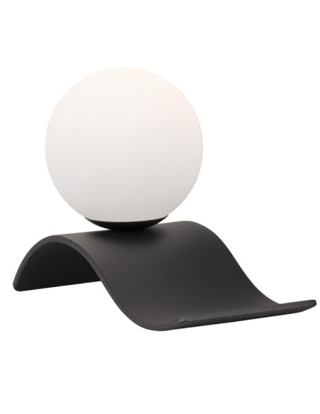 Lampe de table design culot E14 noire - Trio - Lara Leluminaireled.com