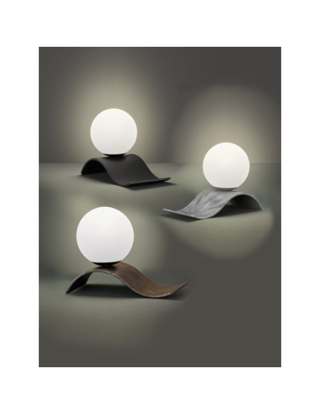 Lampe de table design culot E14 noire - Trio - Lara Leluminaireled.com