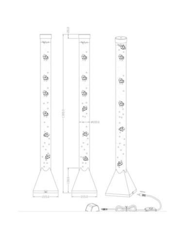 Lampadaire Led changement de couleur automatique - Trio - Motion Leluminaireled.com